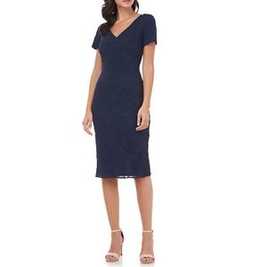BOGO JS Collections Navy Sheath Dress Size 2 New $168